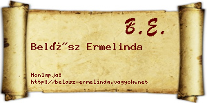 Belász Ermelinda névjegykártya